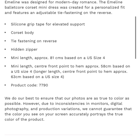 Oh Polly- EMELINE- Corset Tulle Mini Dress in Ivory - Picture 3 of 3